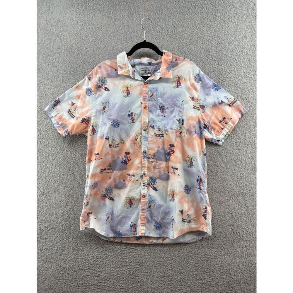 Billabong XXL Button Up | Hot Dog Beer Burger Fireworks Novelty Shirt